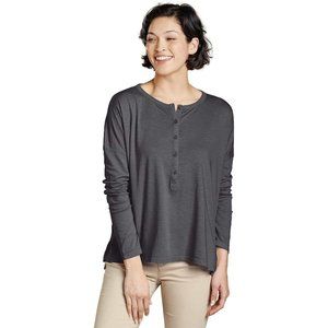 Toad & Co Primo Henley S Charcoal Organic Cotton